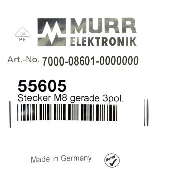 5 x M8 Stecker 