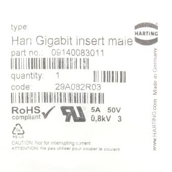 Buchseneinsatz Han Gigabit insert female 