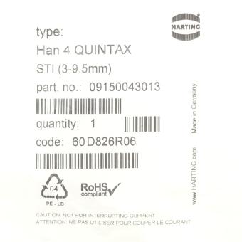 Pin insert Han 4 QUINTAX 