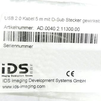 USB 2.0, Standardkabel, gewinkelt, verschraubbar 