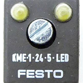 2 Stück Steckdosenleitungen KME-1-24DC-5-LED 