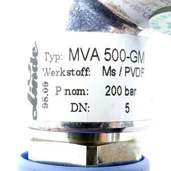 Diaphragm valve Isolating valve MVA 500-GM 