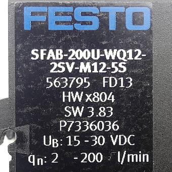 Flow sensor SFAB-200U-WQ12-2SV-M12-5S 