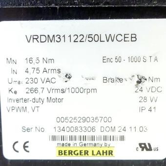 Servomotor VRDM31122/50LWCEB 