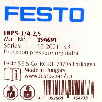 Precision pressure regulator LRPS-1/4-2,5 