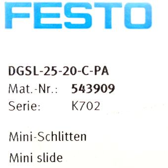 Mini-Schlitten DGSL-25-20-C-PA 