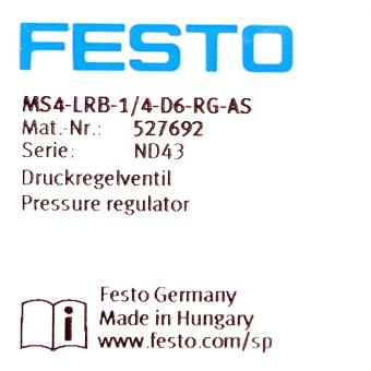 Druckregelventil MS4-LRB-1/4-D6-RG-AS 