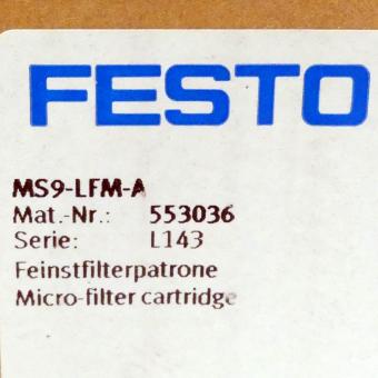 Feinstfilterpatrone MS9-LFM-A 