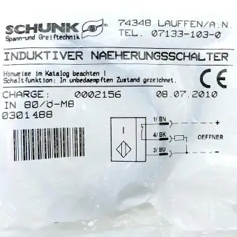 Inductive proximity sensor IN 80/Ö-M8 