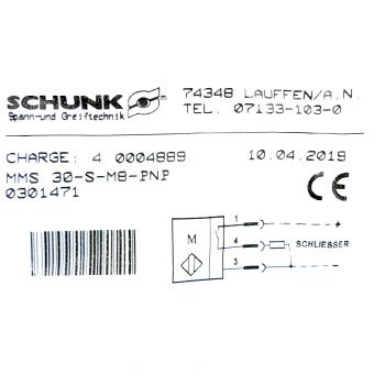 Magnetic switch MMS 30-S-M8-PNP 