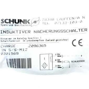 Induktiver Näherungsschalter IN 5-S-M12 