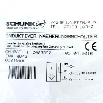 Induktiver Sensor INK 40/S 