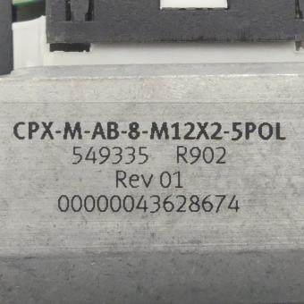 Anschlussblock CPX-M-AB-8-M12X2-5POL 