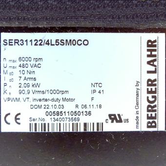 Servo motor SER31122/4L5SM0CO 