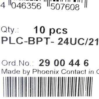 10x Relaissockel PLC-BPT- 24UC/21 