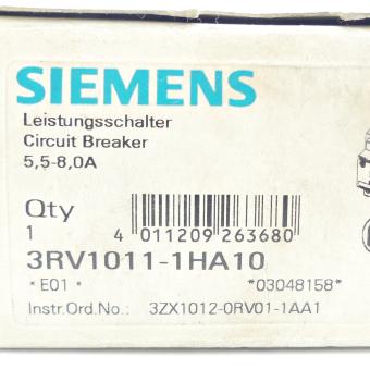 Circuit breaker 3RV1011-1HA10 New FS