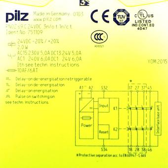 Sicherheitsrelais PNOZ s9 24VDC 3n/o t 1n/c t 