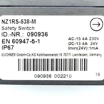Sicherheitsschalter NZ1RS-538-M 