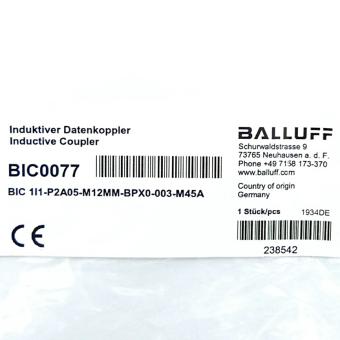 Induktiver Datenkoppler BIC0077 