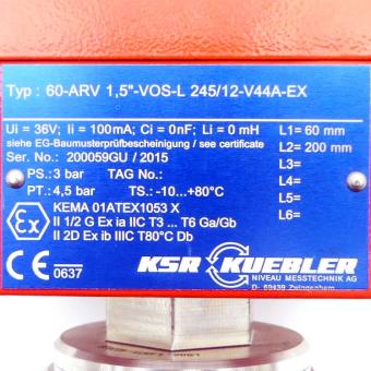 Schwimmer-Magnetschalter 60-ARV 1,5"-VOS-L 