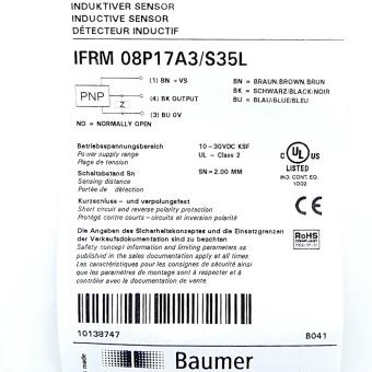 Induktiver Näherungsschalter IFRM 08P17A3/S35L 