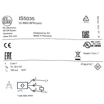 Induktiver Sensor IS-3002-BPKG/AS 