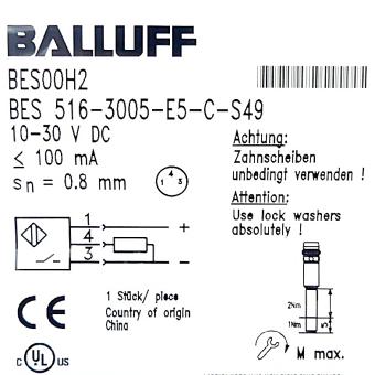 Inductive standard sensor BES00H2 