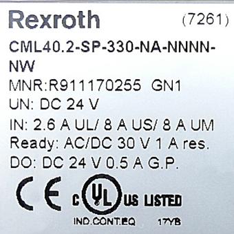 IndraControl L40 CML40.2-SP-330-NA-NNNN-NW 