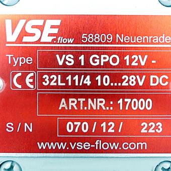 Flow meter VS 1 GPO 12V-32L11/4 