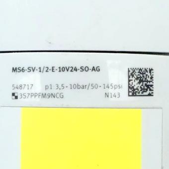 Druckaufbau- und Entlüftungsventil MS6-SV-1/2-E-10V24-SO-AG 