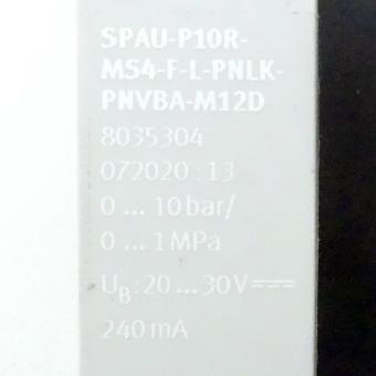 Pressure sensor SPAU-P10R-MS4-F-L-PNLK-PNVBA-M12D 
