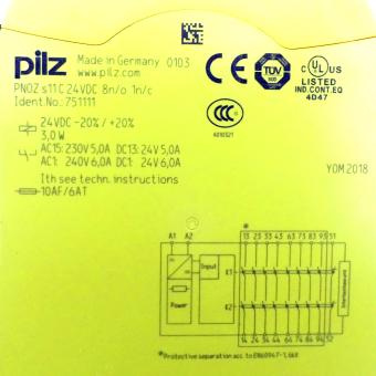 Kontakterweiterung Ausgänge PNOZ S11C 24VDC 8N/O 1N/C 
