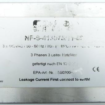 3 phase 3 wire mains filter 