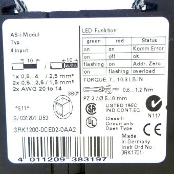 ASI-module SPS-interface 