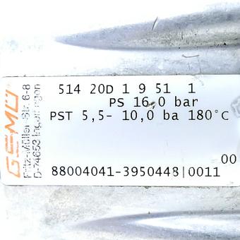 2/2 Wege-Schrägsitzventil 514 20D 1 9 51 1 51420D19511 Gebraucht