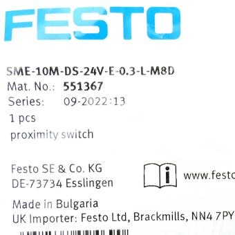 Näherungsschalter SME-10M-DS-24V-E-0,3-L-M8D 