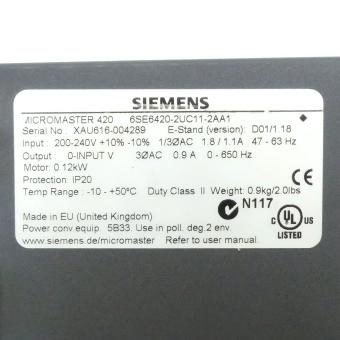 Inverter MICROMASTER 420 
