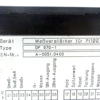 Measuring amplifier for Pt100  