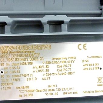 Stirnradgetriebemotor RF27 DRN80MK4/TF 