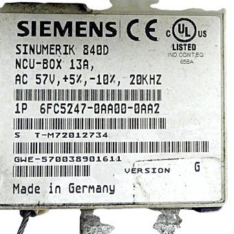 Sinumerik 840D/DE NCU BOX  Used