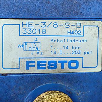 On-off valve HE-3/8-S-B Used
