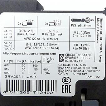 Motor protection switch Sirius  