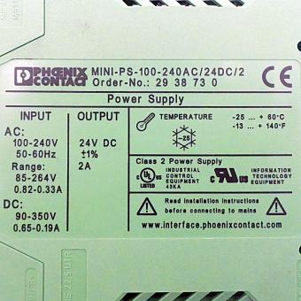 Power supply MINI-PS-100-240AC/24DC/2 Used