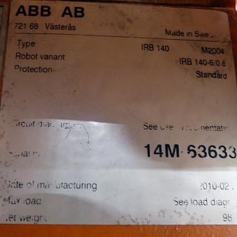 Roboter mit Steuerung und Panal IRB 140 Used