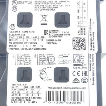Contactor 3RT2025-1AP00  