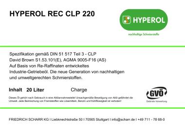 Getriebeöl REC CLP 220 20 Liter