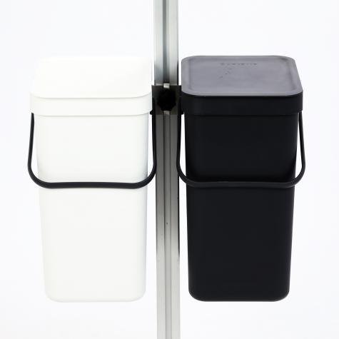 2 St. Mülleimer  à 12 Liter incl. Halter  Neu