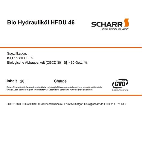 Bio Hydrauliköl HFDU 46  