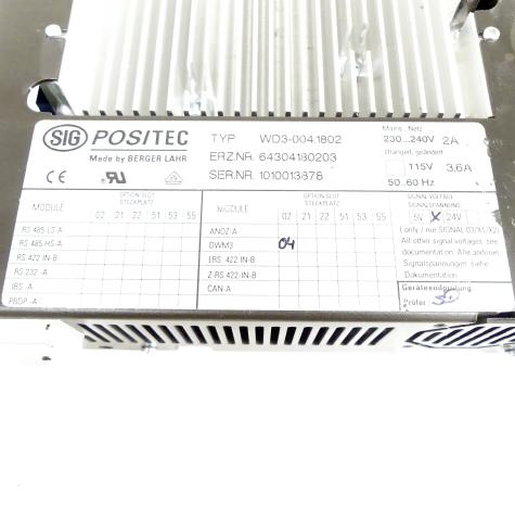 3-Phasen Schrittmotorleistungsteil mit Drehüberwachung WD3-004.1802 Neu