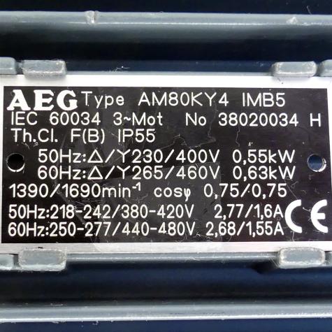 Three-phase Motor AM80KY4 Used
